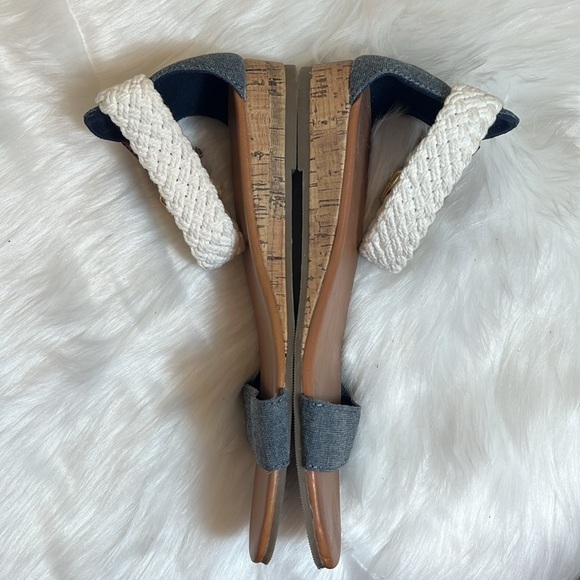 Gap Denim Crochet Open Toe Sandals - Picture 5 of 12